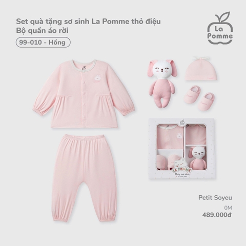 Set quà tặng sơ sinh La Pomme thỏ điệu