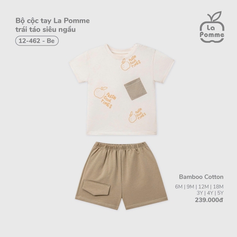 Bộ cộc tay La Pomme trái táo siêu ngầu