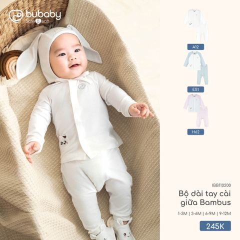 Bộ dài tay cài giữa Bambus IBB110200