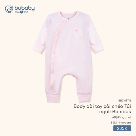 Body dài tay cài chéo Túi ngực Bambus IBB2108TN