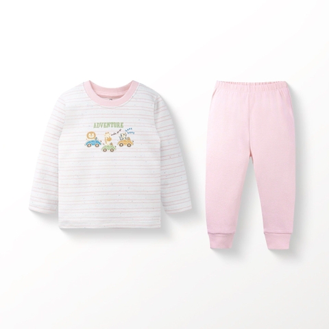 Bộ dài tay cổ tròn nỉ bông Little Adventure Bubaby ICT110401