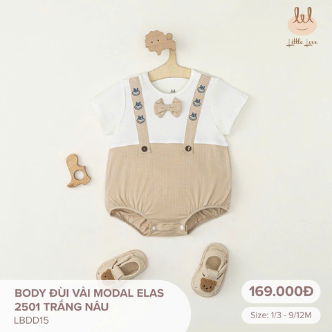 Body đùi vải modal Elas trắng nâu LBDD15