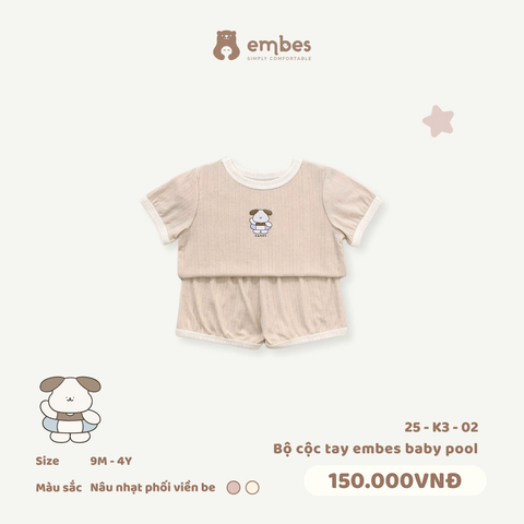 Bộ cộc tay embes baby pool 25-K3-02