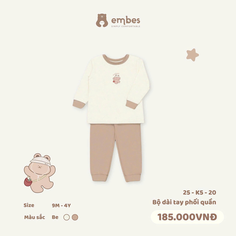 Bộ dài tay phối quần 25-K5-20