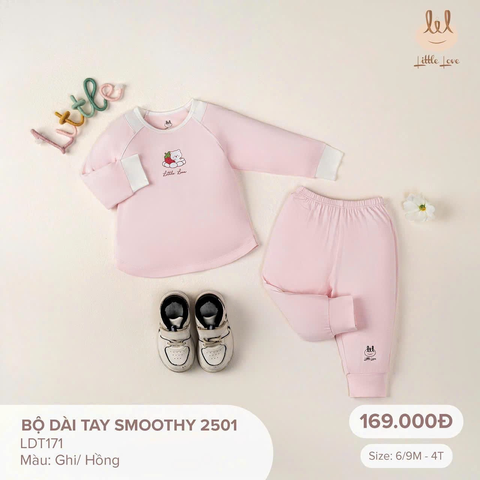Bộ dài tay smoothy 2501 hồng LDT171