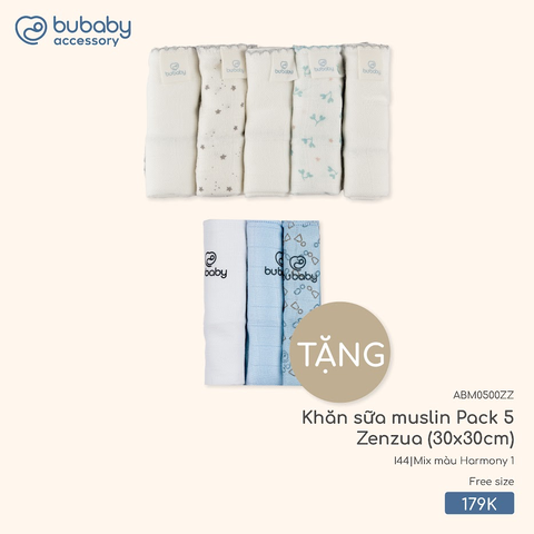 Khăn sữa muslin Pack 5 Zenzua (30x30cm) ABM0500ZZ