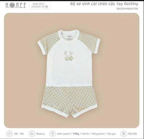 Bộ sơ sinh cài chéo cộc tay Destiny - 804798