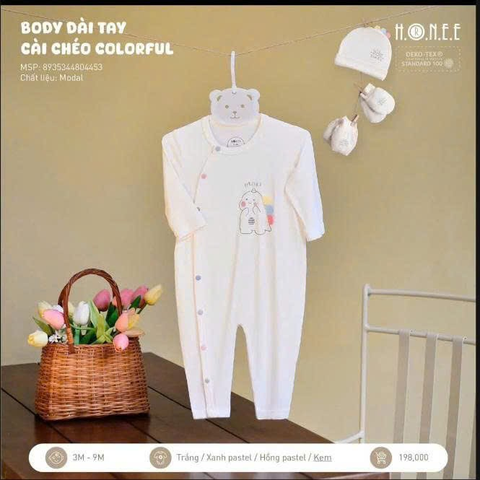 Body dài tay cài chéo Colorful - 804453