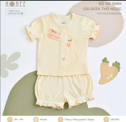Bộ sơ sinh cài giữa thỏ ngọc - 804538