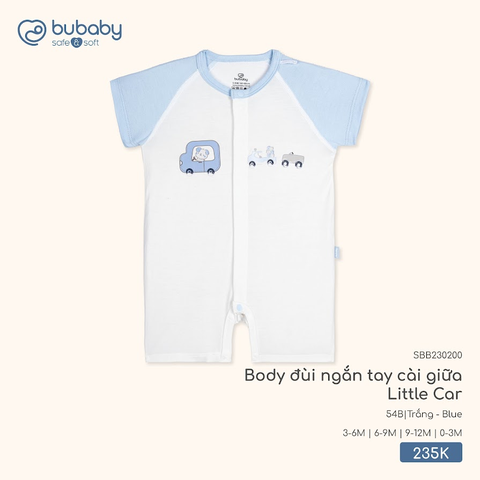 Body đùi ngắn tay cài giữa Little Car SBB230200