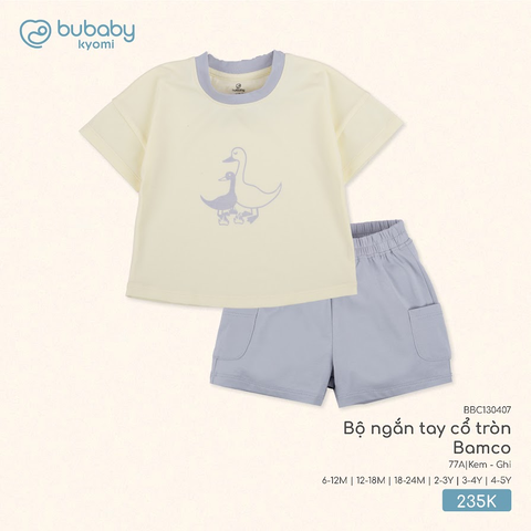 Bộ Ngắn Tay Cổ Tròn Bamco Bubaby BBC130407