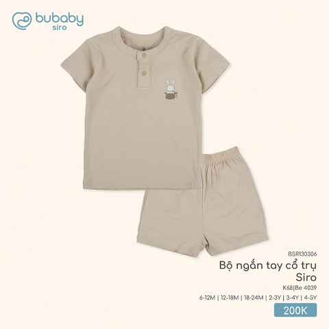 Bộ Ngắn Tay Cổ Trụ Siro Bubaby BSR130306
