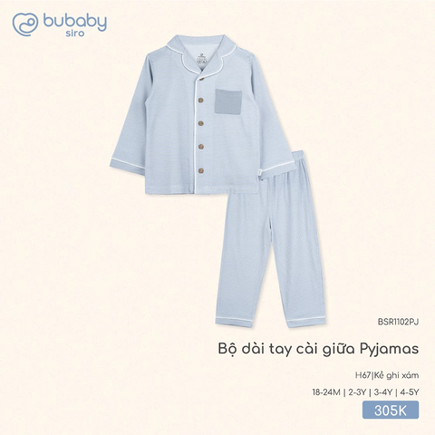 Bộ dài tay cài giữa Pyjamas BSR1102PJ
