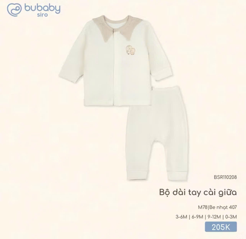 Bộ dài tay cài giữa BSR110208