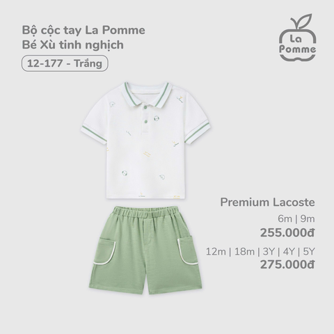 Bộ cộc tay La Pomme Bé Xù tinh nghịch 12177