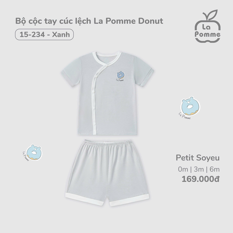 Bộ cộc tay cúc lệch La Pomme Donut 15234