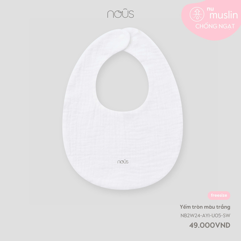 Yếm tròn màu trắng