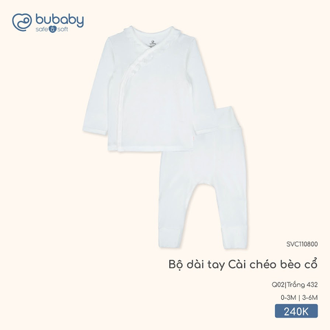 Bộ dài tay Cài chéo bèo cổ Bubaby SVC110800