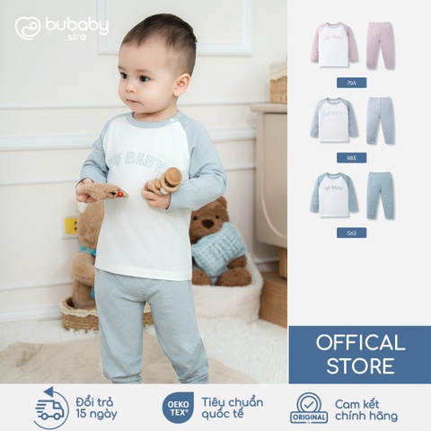 Bộ dài tay cài vai logo Bubaby IVS110128