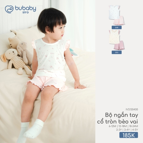 Bộ ngắn tay cổ tròn bèo vai IVS130400
