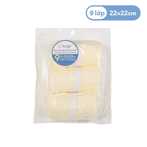 Set 3 khăn nhỏ vải bông 9 lớp 22x22