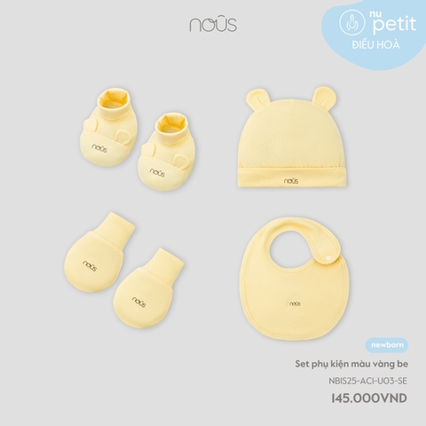 Set phụ kiện màu vàng be