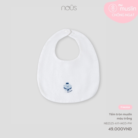 Yếm tròn muslin màu