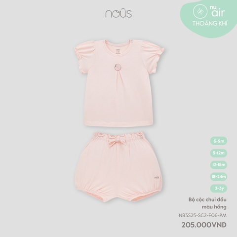 Bộ cộc chui đầu màu hồng