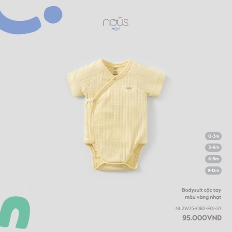 Bodysuit cộc tay màu vàng nhạt