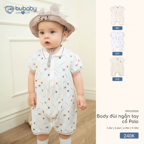 Body đùi ngắn tay cổ Polo PPN230300