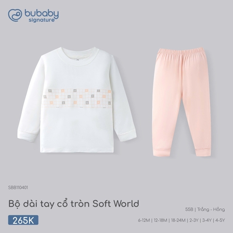 Bộ dài tay cổ tròn Soft World SBB110401