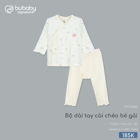 Bộ dài tay cài chéo bé gái SVS1108BG