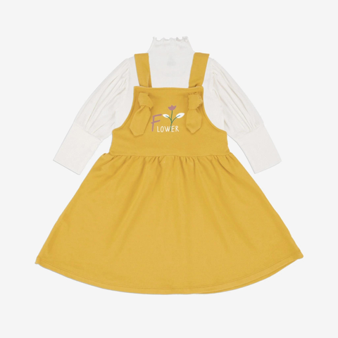 Set váy yếm áo dài tay Terry BBC613100