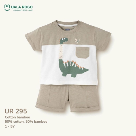 Bộ cộc tay họa tiết khủng long Uala UR 295