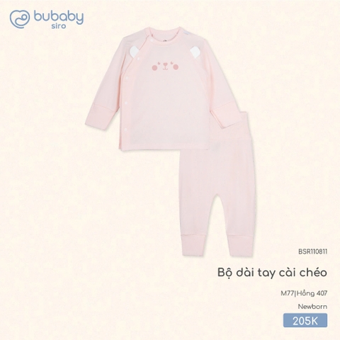 Bộ dài tay cài chéo tai gấu Bubaby BSR110811