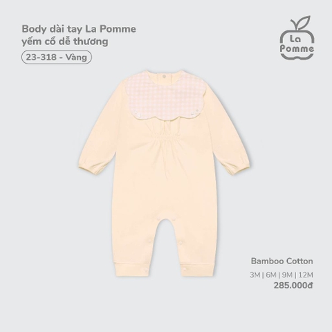 Body dài tay La Pomme yếm cổ dễ thương