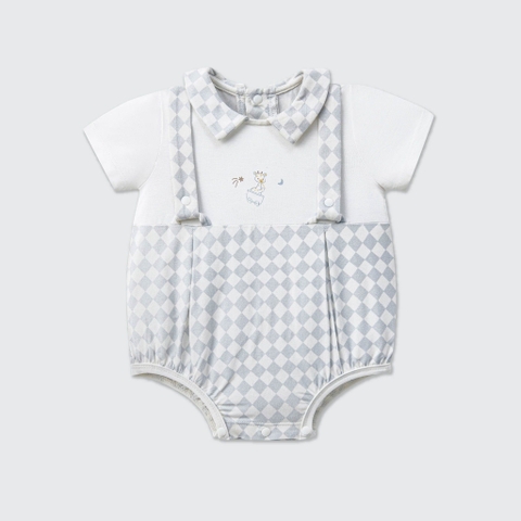 Body cộc tay La Pomme giả yếm họa tiết caro