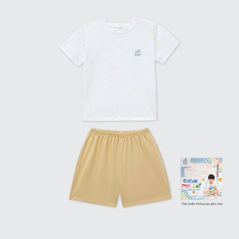 Bộ cộc tay La Pomme Cùng bé tô màu