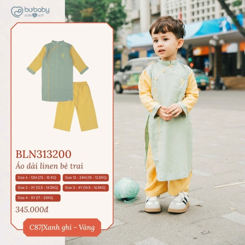 Áo Dài Linen Bé Trai Bubaby BLN313200