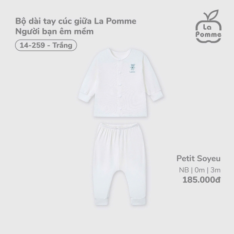 Bộ Dài Tay Cúc Giữa La Pomme Người Bạn Êm Mềm 14259