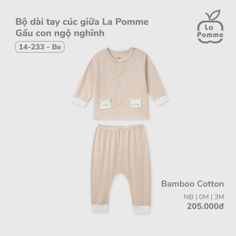 Bộ Dài Tay Cúc Giữa La Pomme Gấu Con Ngộ Nghĩnh 14233