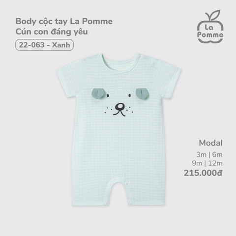 Body cộc tay La Pomme Cún con phối màu 22063