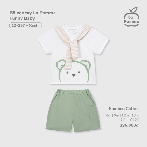 Bộ Cộc Tay La Pomme Funny Baby 12197