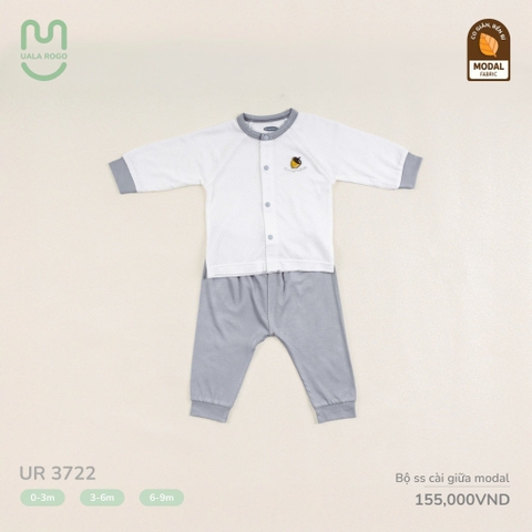 Bộ sơ sinh cài giữa modal phối petit Uala UR3722