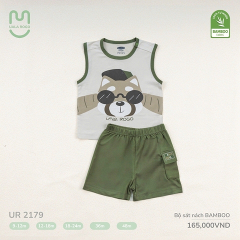 Bộ ba lỗ bamboo Uala họa tiết UR2179