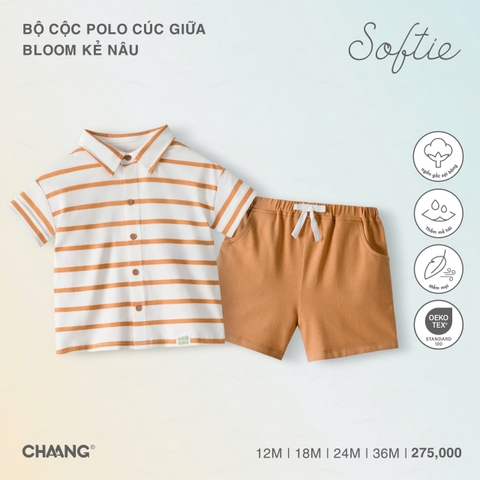 Bộ cộc Polo cúc giữa Bloom