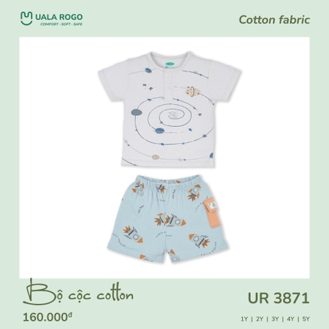 Bộ cộc cotton Uala họa tiết vũ trụ UR3871
