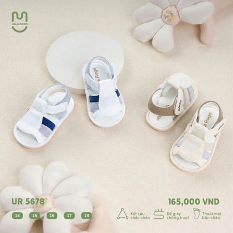Dép tập đi Uala phối viền xanh UR5678