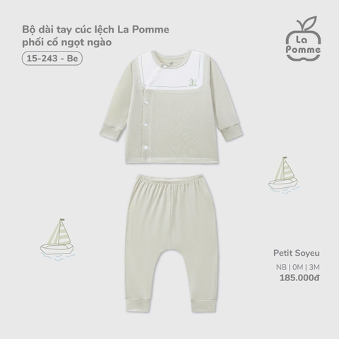 Bộ Dài Tay Cúc Lệch La Pomme Phối Cổ Ngọt Ngào 15243