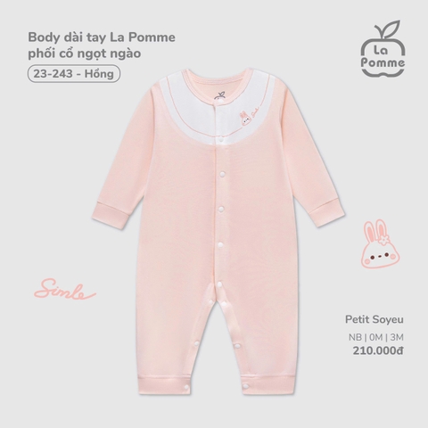 Body dài tay La Pomme phối cổ ngọt ngào 23243